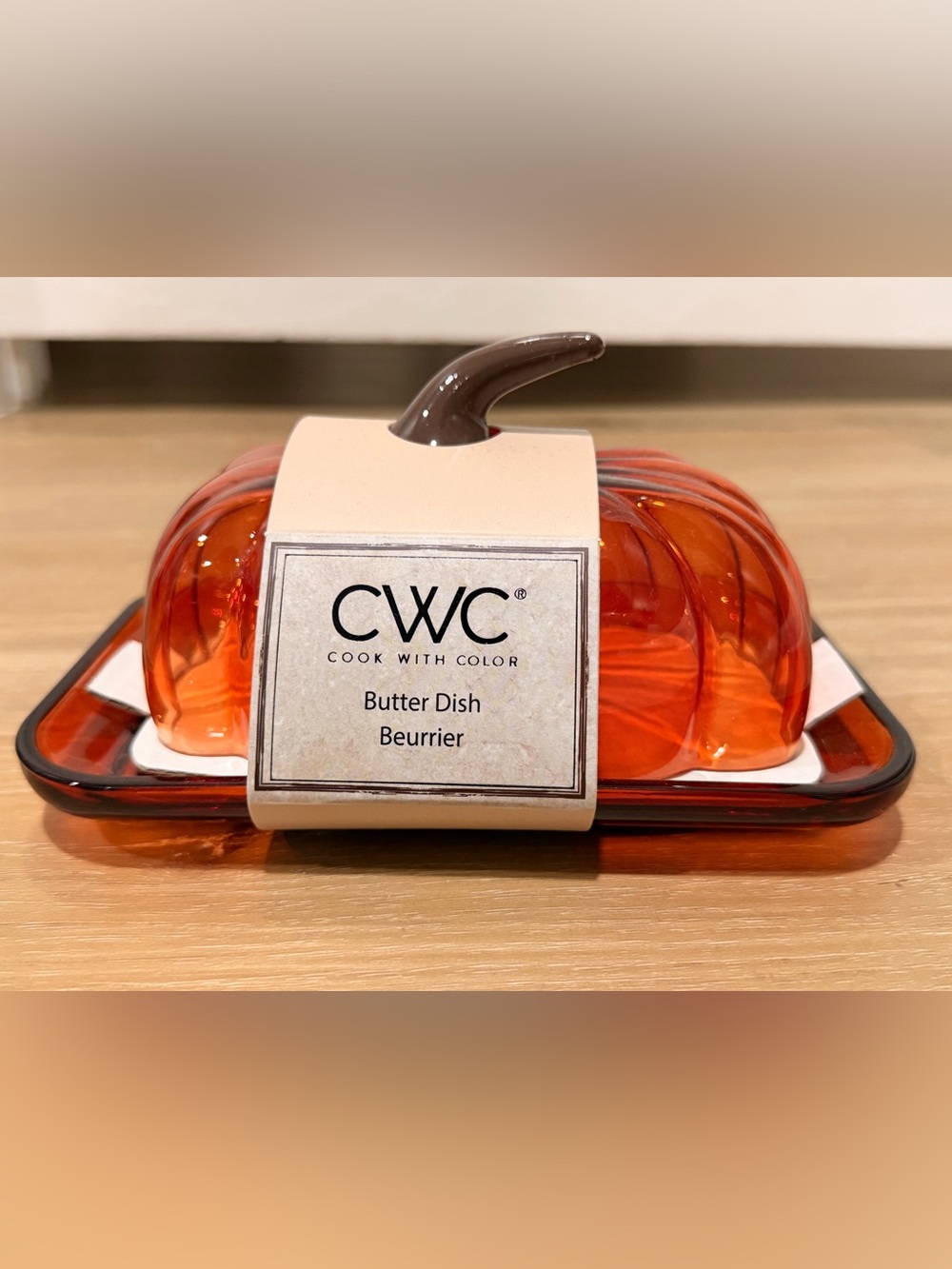 CWC Pumpkin Butter Dish in Orange - Cook With Color Halloween thanksgiving fall